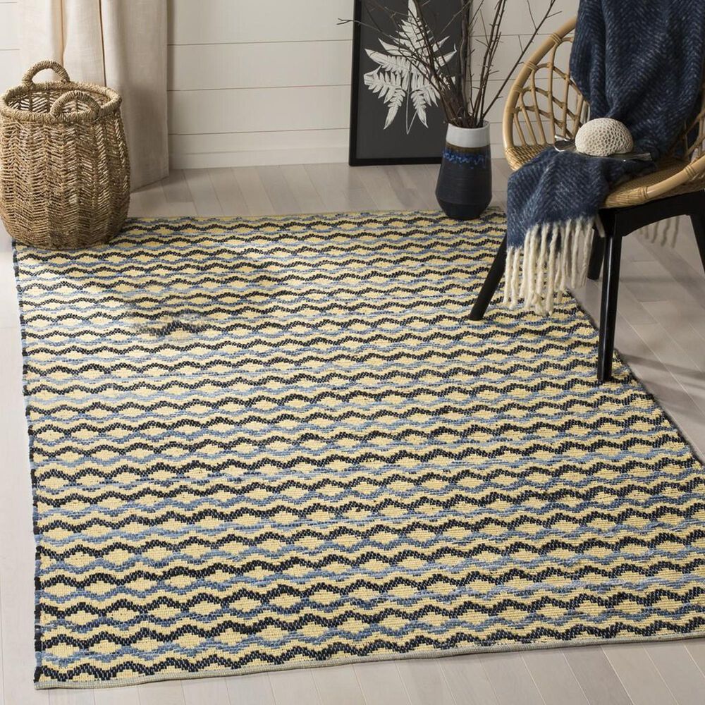 Safavieh Montauk 3&#39; x 5&#39; Gold, Blue and Black Area Rug, , large