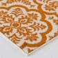 Central Oriental Terrace Tropic Contoy 5" x 7"3" Snow and Tangerine Area Rug, , large