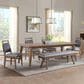 Hawthorne Furniture Oslo 6-Piece Rectangular Dining Set with 24" Leaf in Weathered Chestnut, , large
