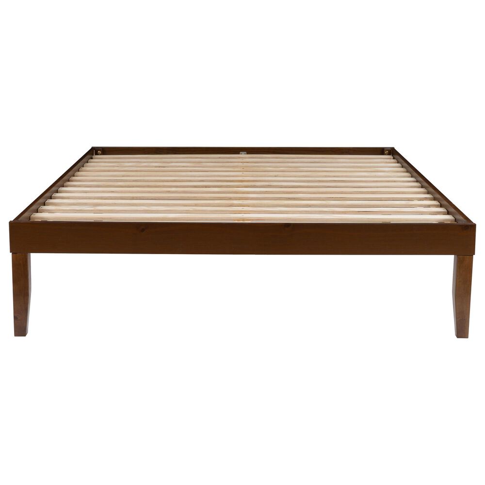 Linon Home Decor Polly Queen Platform Bed in Rich Walnut, , large