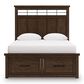 Ashley Taffenbrook Queen Storage Bed in Medium Brown, , large