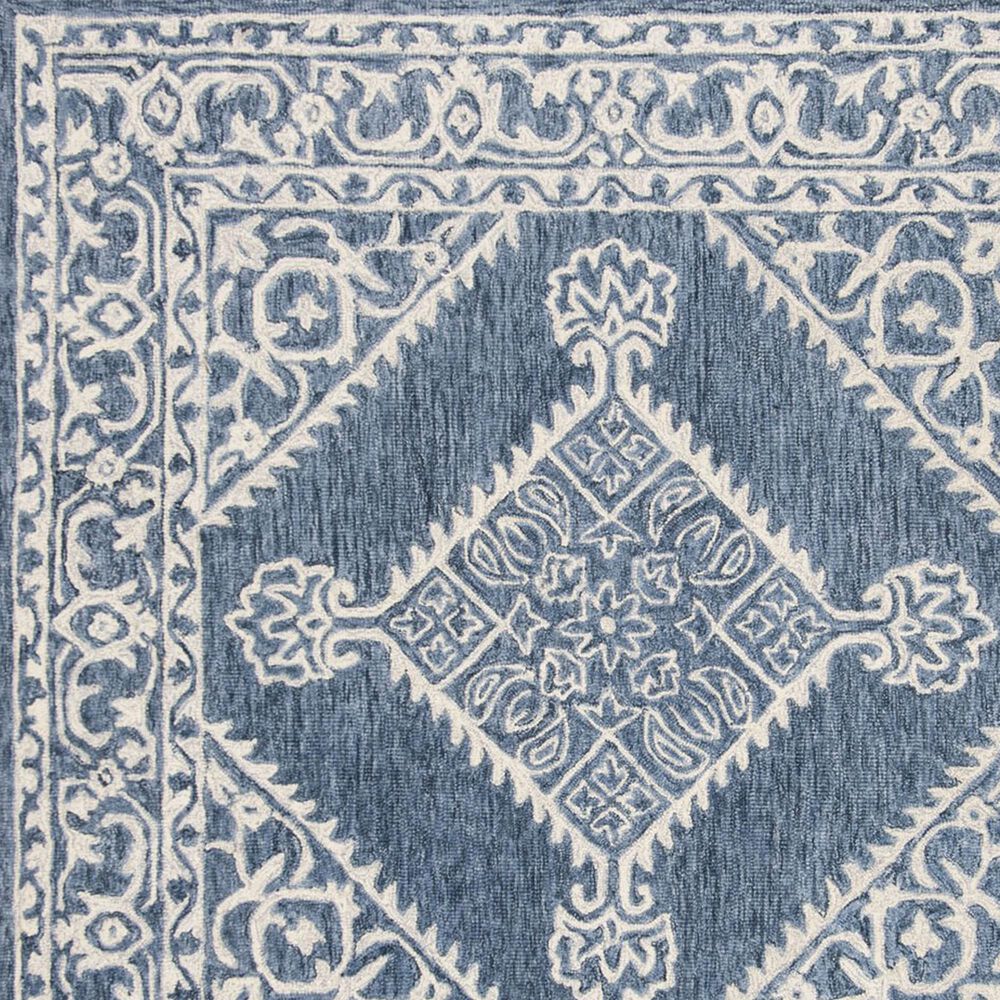 Safavieh Micro-Loop MLP605M 2&#39;3&quot; x 7&#39; Blue and Ivory Runner, , large