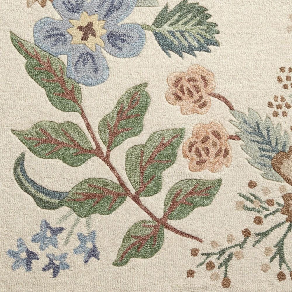 Rifle Paper Co Crafted by Cloth and Company Silhouette 2&#39;3&quot; x 3&#39;9&quot; Cream Area Rug, , large