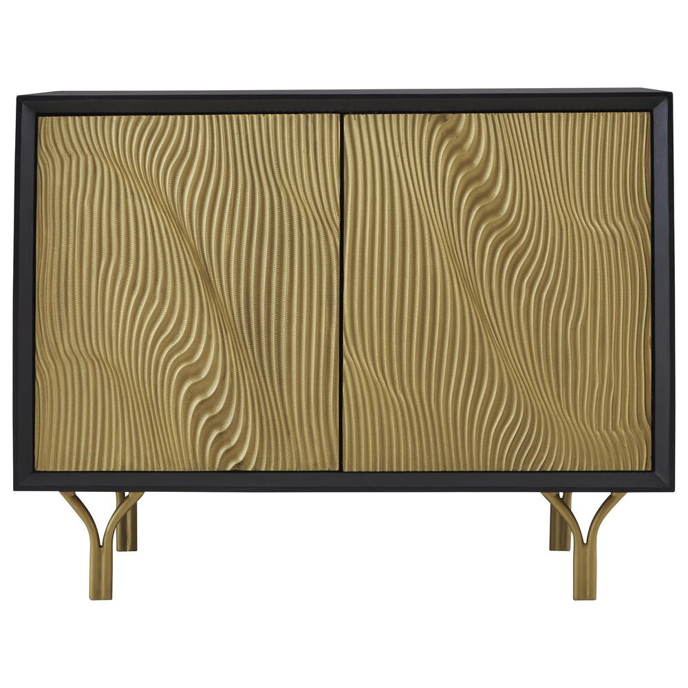 Ashley Tayner Accent Cabinet in Black and Gold, , large