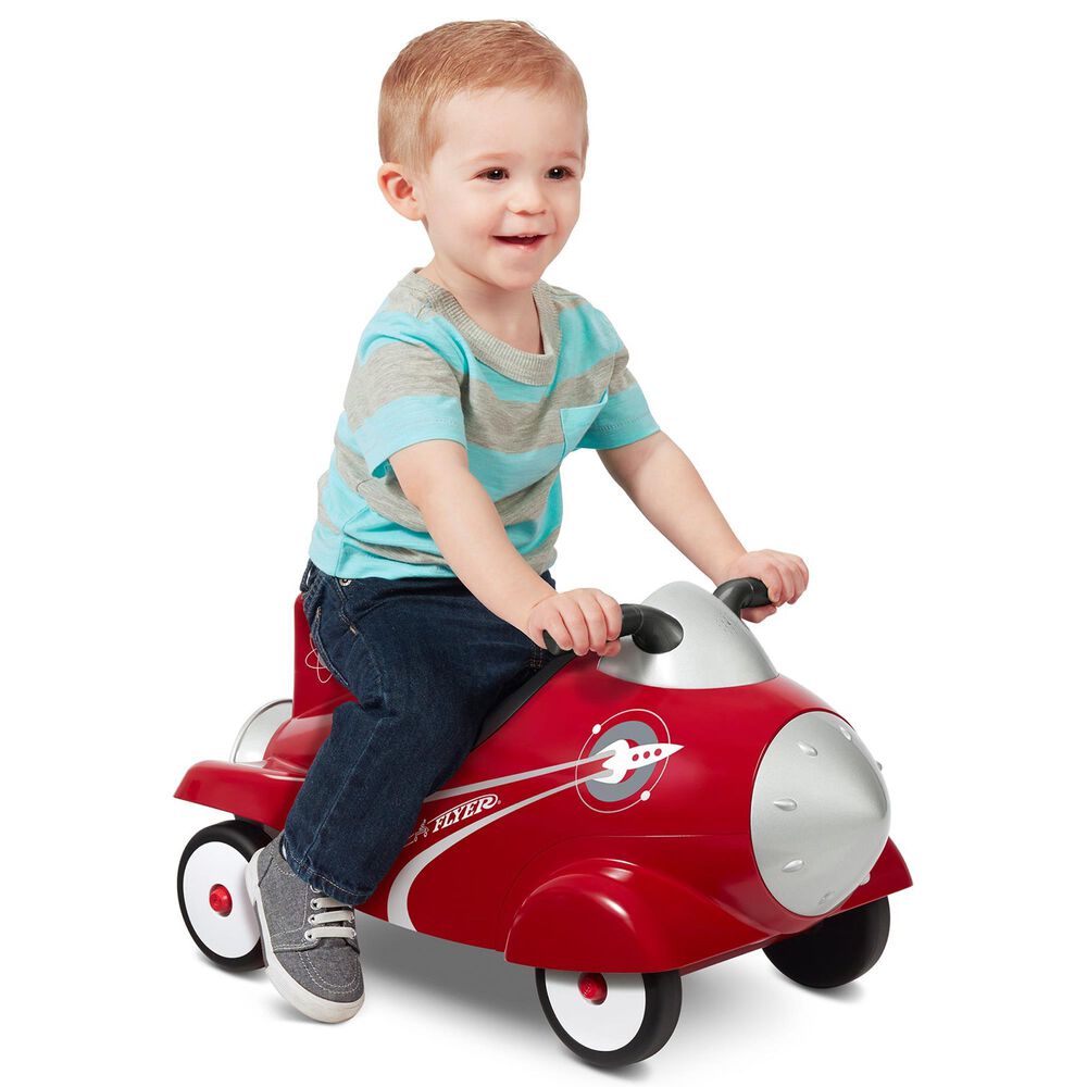 Radio Flyer Ride-On Retro Rocket Toy in Red, , large