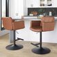 Lumisource Stout Swivel Adjustable Barstool in Black, , large