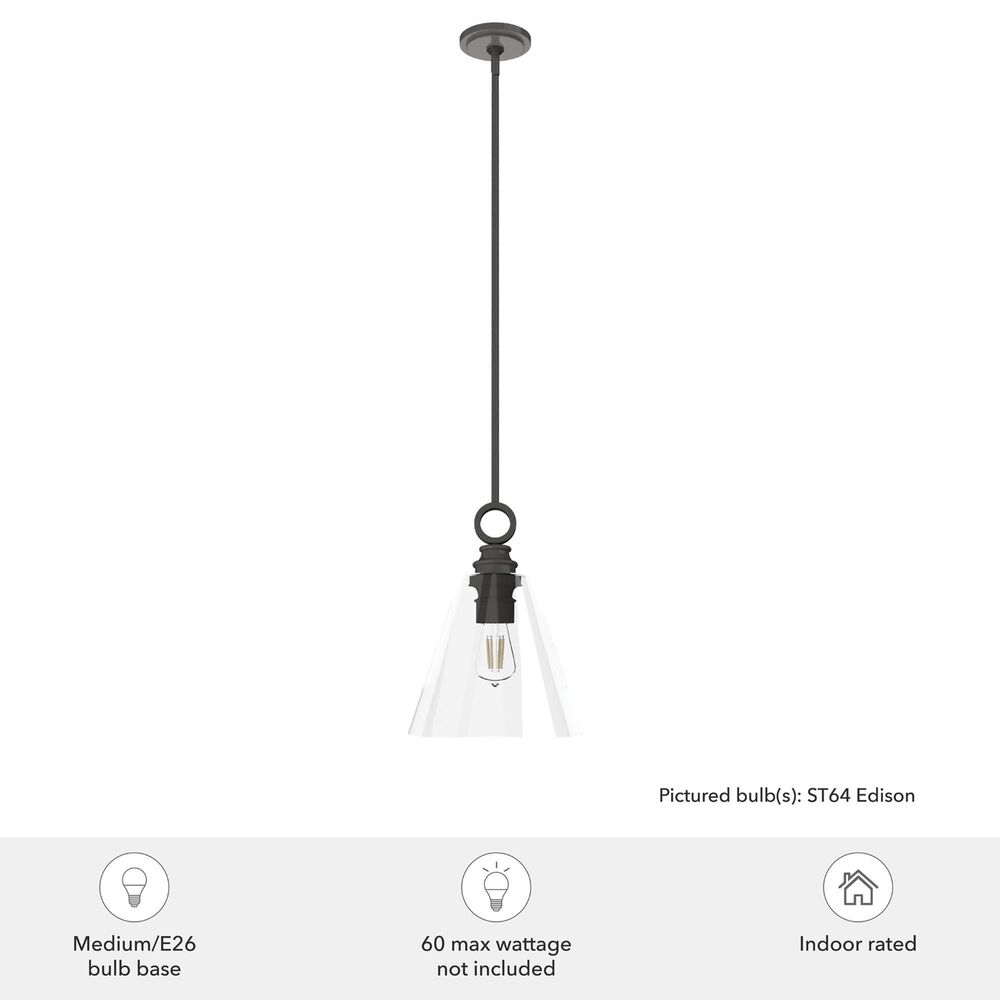 Hunter Klein 12&quot; 1-Light Pendant in Noble Bronze, , large