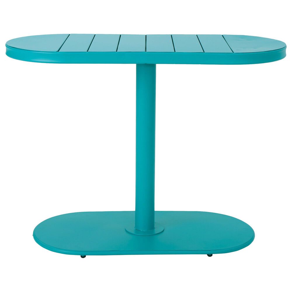 Hearth and Haven Santa Monica 3-Piece Outdoor Bistro Set in Teal, , large