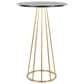 LumiSource Canary Bar Table in Gold Metal and Black Wood, , large
