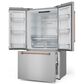 THOR KITCHEN Gordon Ramsay 20.3 Cu. Ft. Counter Depth French Door Refrigerator with Rose Gold Handle Kit in Stainless Steel, , large