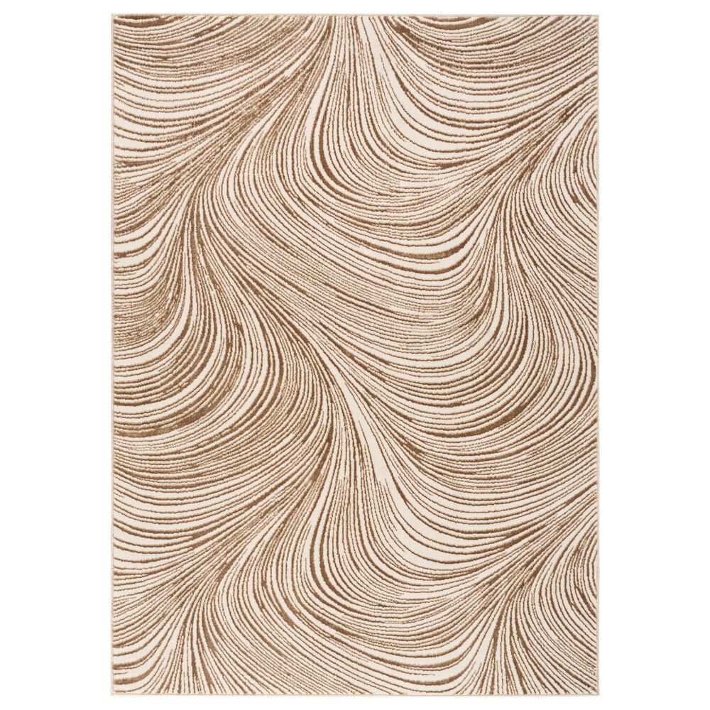 Nourison Central Park West CEP02 Beige and Brown 5"3" x 7"3" Area Rug, , large