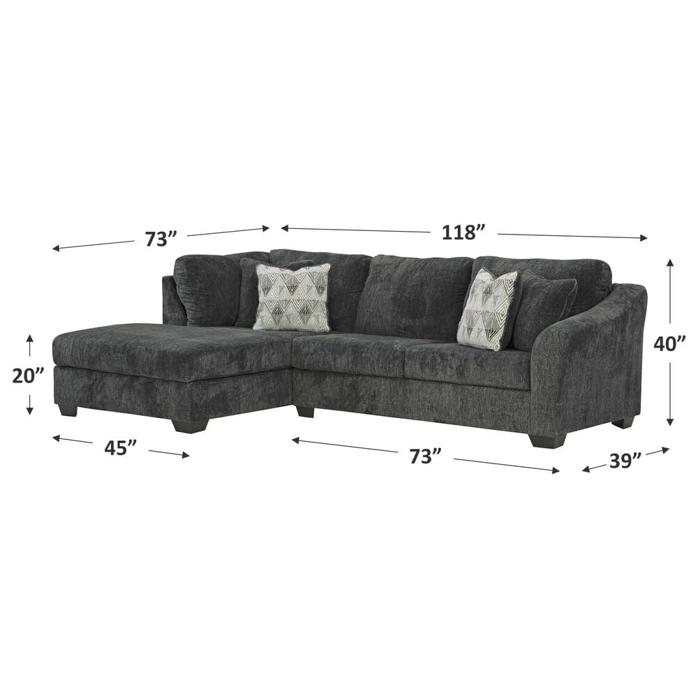 Ashley Biddeford 2-Piece Sectional with Chaise in Shadow, , large