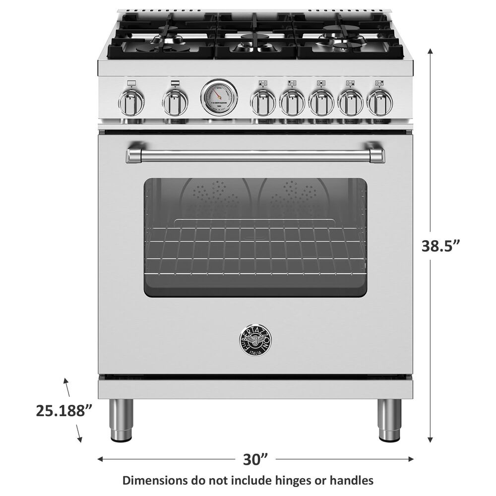 Bertazzoni Master 4.7 Cu. Ft. Freestanding Liquid Gas Range in Stainless Steel, , large