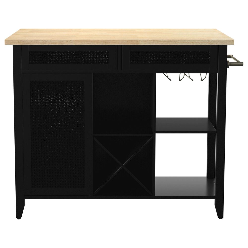 Southern Enterprises Bramlage Kitchen Island in Black and ...
