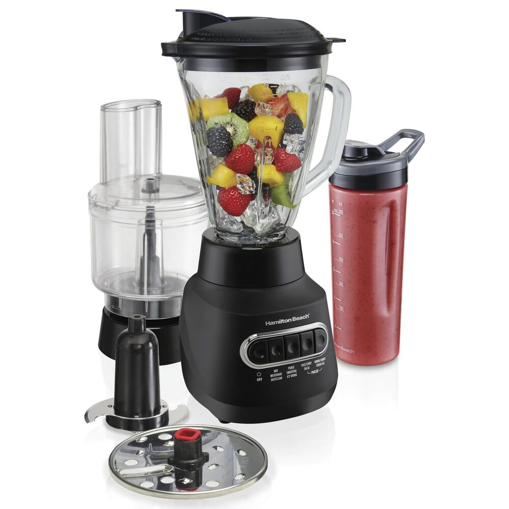 Hamilton Beach 4 Speeds MultiBlend Kitchen System with Glass Jar in Black, , large