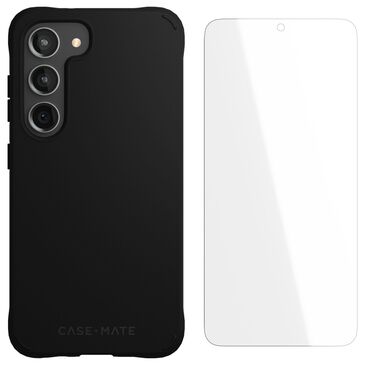 Case-Mate Protection Pack Tough Case and Glass Screen Protector for Samsung S23 in Black, , large