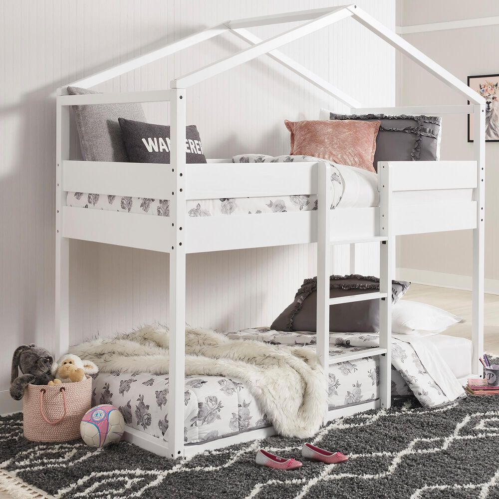 Signature Design by Ashley Flannibrook Twin Loft Bed in White, , large