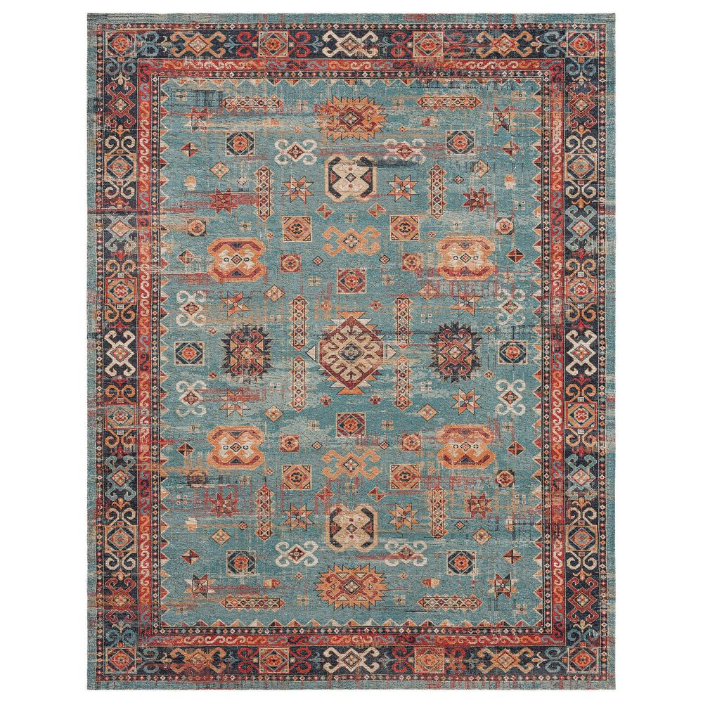 Karastan Zula Mombasa 8" x 10" Aquamarine Area Rug, , large