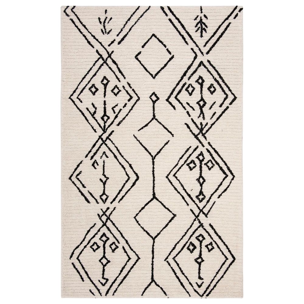 Safavieh Casablanca CSB201Z 5' x 8' Ivory and Black Area Rug, , large
