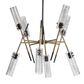 Uttermost Telesto 8-Light Pendant in Black and Antique Brass, , large