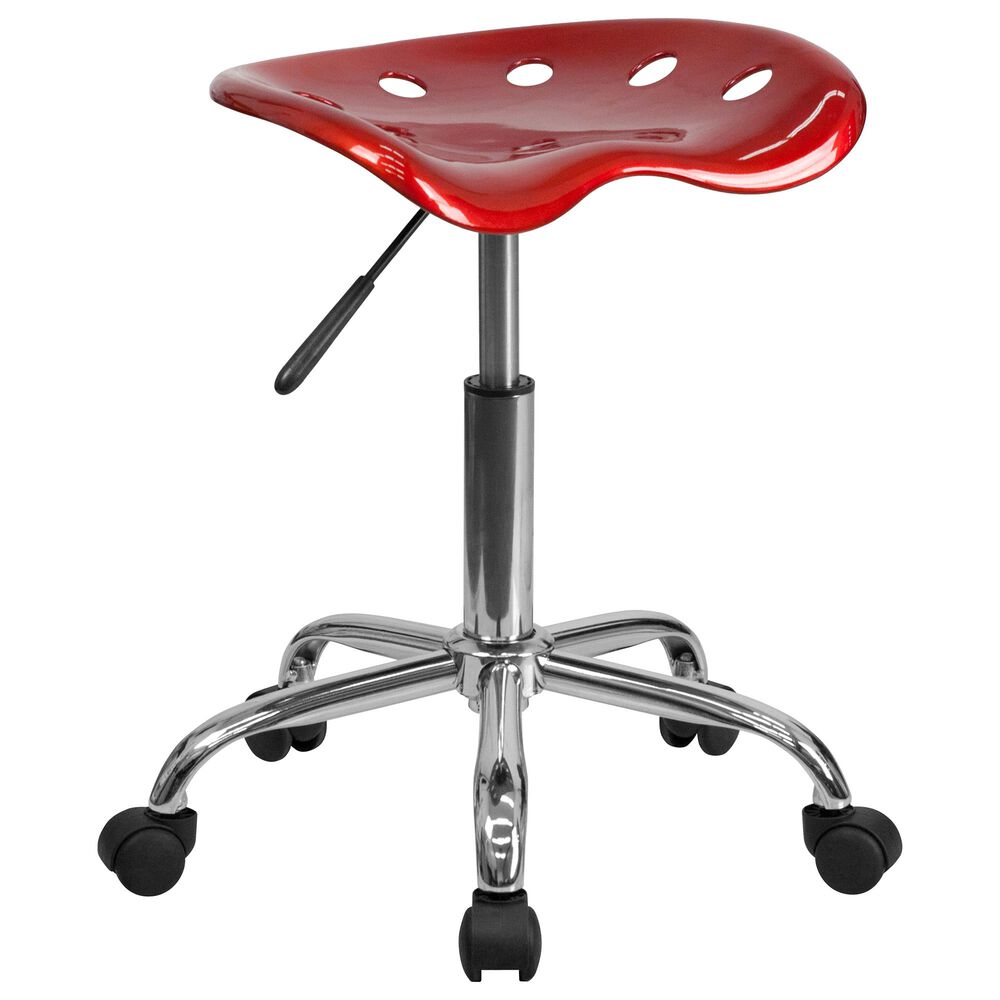 Flash Furniture Vibrant Tractor Seat Stool in Red, , large