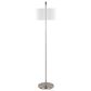 LumiSource Puck 63" Metal Floor Lamp in Brushed Nickel, , large