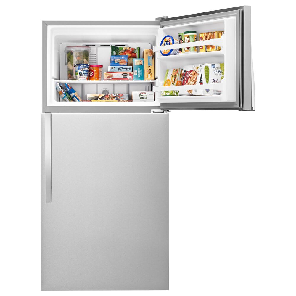 Whirlpool 18 Cu. Ft. Top Freezer Refrigerator in Stainless Steel NFM