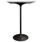 Leisuremod LeisureMod Verve Collection Modern Bar Height Table Black Base with 27 Square Marbleized White Laminated  Top, , large