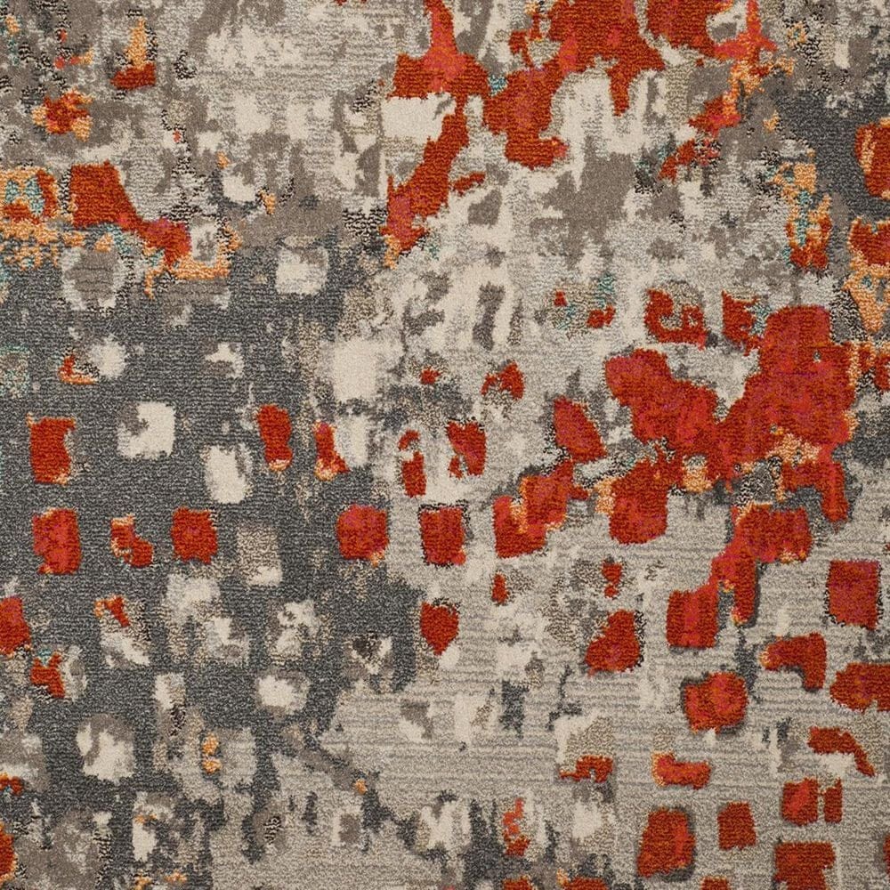 Safavieh Monaco MNC225H-5R 5&#39; Round Grey/Orange Area Rug, , large
