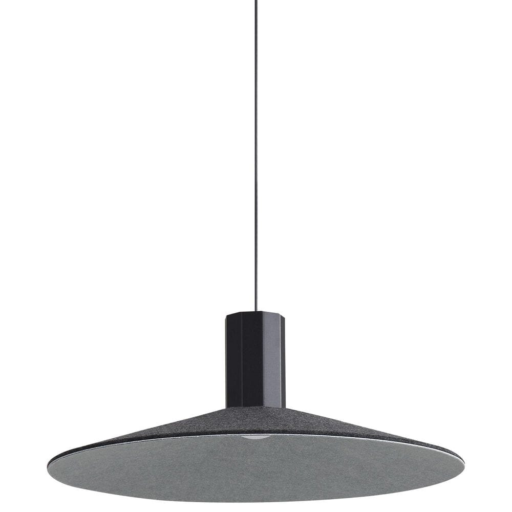 Golden Lighting Faroe 20" 1-Light LED Pendant in Flecked Black and Grey, , large