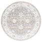 Safavieh Webster WBS326G 5" Round Grey and Beige Area Rug, , large