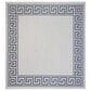 Safavieh Bermuda 8" Square Ivory and Blue Indoor/Outdoor Area Performance Rug, , large