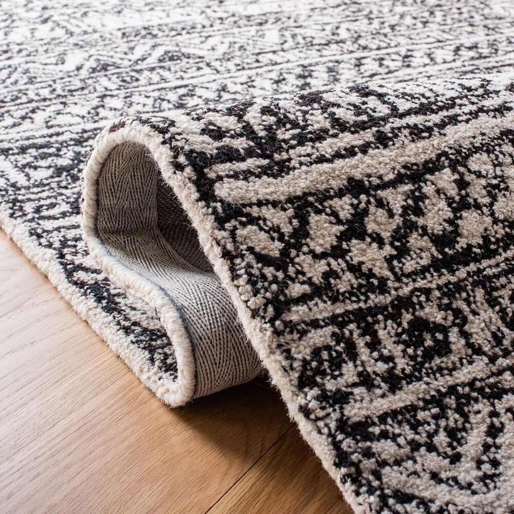 Safavieh Micro-Loop MLP228A 2&#39;3&quot; x 7&#39; Ivory and Black Runner, , large
