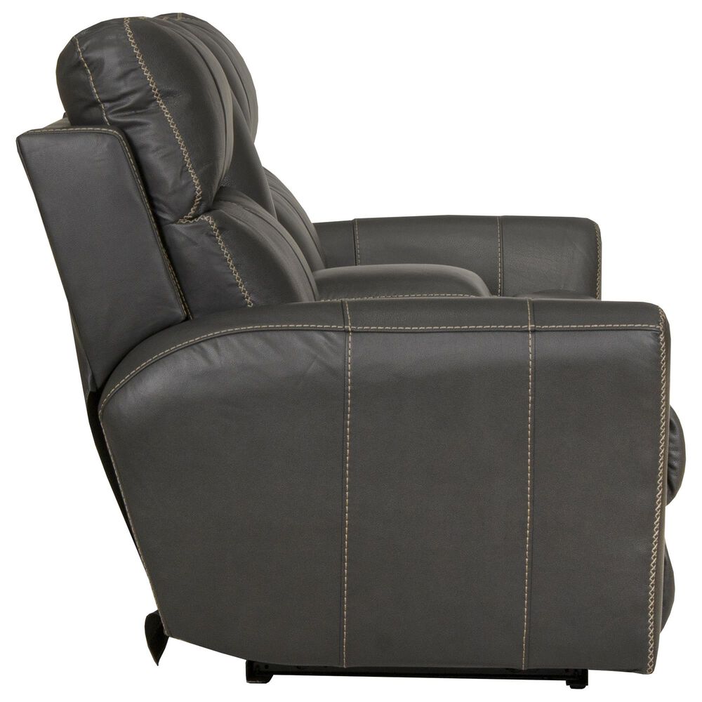 Catnapper Fredda Power Reclining Console Loveseat with Power Headrest in Anthracite, , large