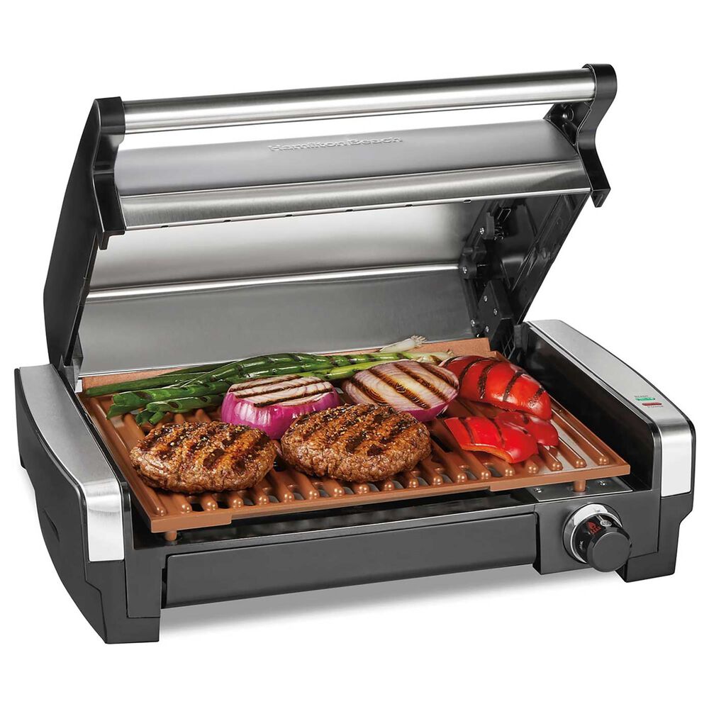 Hamilton Beach Electric Indoor Searing Grill in Stainless Steel Shop NFM