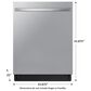 Samsung 24" Built-In Bar Handle Dishwasher with StormWash+ in Fingerprint Resistant Stainless Steel, , large
