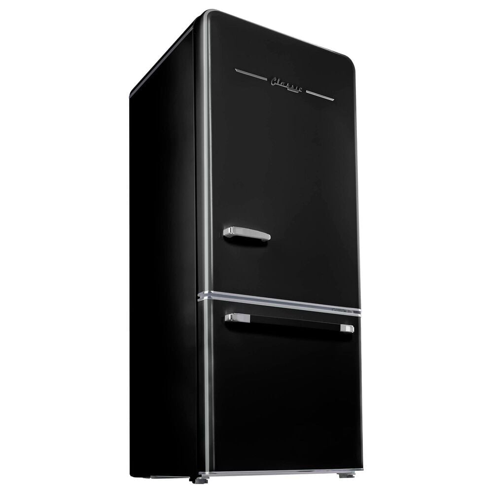 Unique Appliances Classic Retro 18 Cu. Ft Bottom Freezer Refrigerator in Midnight Black, , large