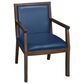 Regency Global Sourcing Regent WallGuard Guest and Reception Side Chair with Navy Blue Cushion in Neo Walnut, , large
