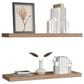 Hearth and Haven Ecco32" Floating Wall Shelf in Light Brown (Set of 2), , large