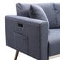 HOMLUX 75" Stationary Sofa with USB Ports in Dark Gray, , large