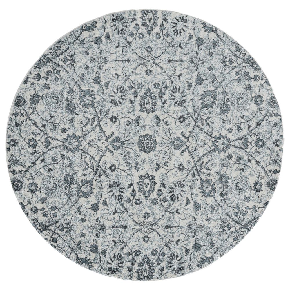 Amer Rugs Alexandria 6&#39;7&quot; Round Light Blue Area Rug, , large