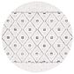 Safavieh Marrakesh MRK546A 6"7" Round Ivory and Grey Area Rug, , large