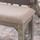 Linon Home Decor Turino Padded Dining Bench in Weathered Grey, , large
