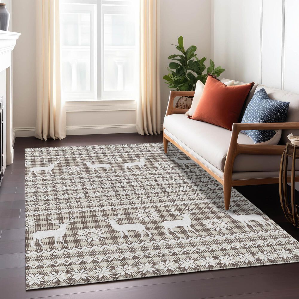 Dalyn Rug Company Wonderland WN28 5&#39; x 7&#39;6&quot; Brown Indoor/Outdoor Area Rug, , large