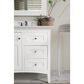 James Martin Vanities Palisades 36" Single Bathroom Vanity in Bright White with 3 cm Arctic Fall Solid Surface Top and Rectangular Sink, , large