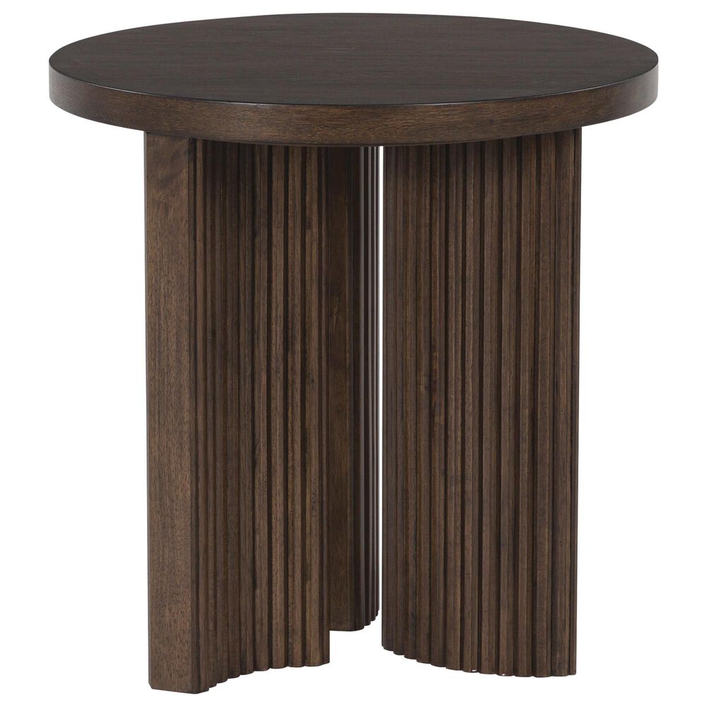 Ashley Korestone End Table in Dark Brown, , large