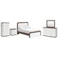 Ashley Kendanport 5 Piece Queen Bedroom Set in Brown and White, , large