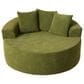 HOMLUX 59" Plush Corduroy Round Chair in Green, , large