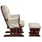 Suite Bebe Memphis Glider and Ottoman with Beige Cushion in Espresso, , large