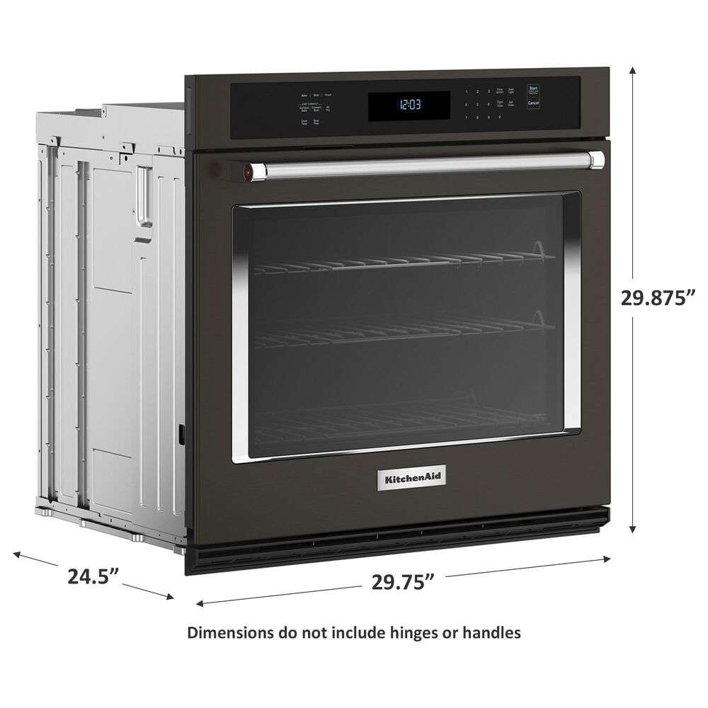 KitchenAid 30&quot; Single Wall Oven with Air Fry Mode in Black Stainless Steel and PrintShield, , large